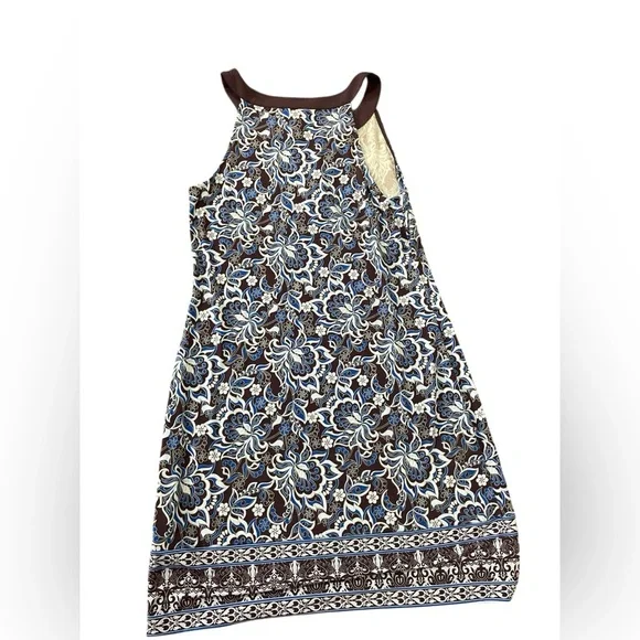 Elegant Blue and Purple Floral Mini Dress - Picture 2 of 2